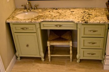 Bathroom Vanity with french carved legs